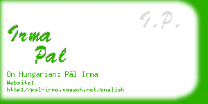 irma pal business card